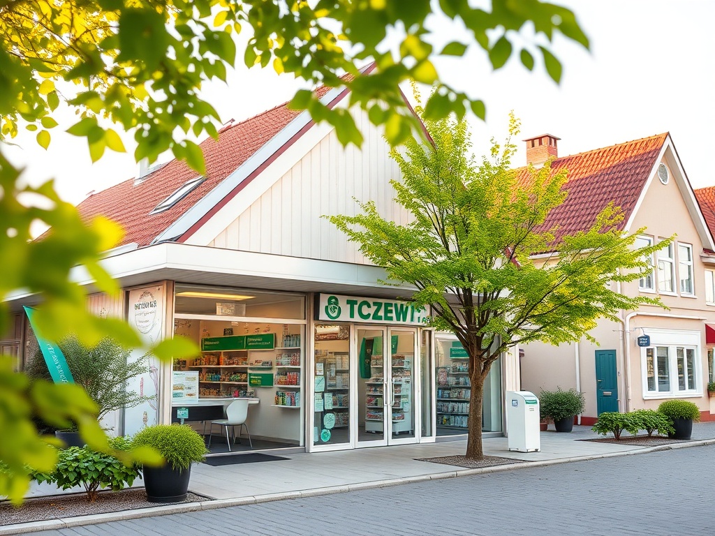 Mapa Tczewa z zaznaczonymi placówkami medycznymi, ilustrująca kolejki do specjalistów w Tczewie.